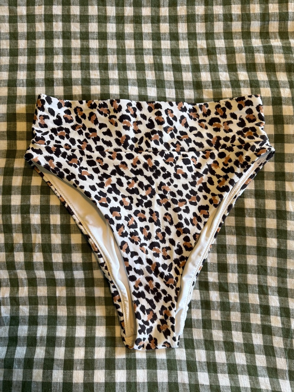 High-Waist Leopard Print Bikini Bottoms